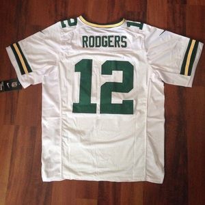 Rodgers white On Field jersey Mens M